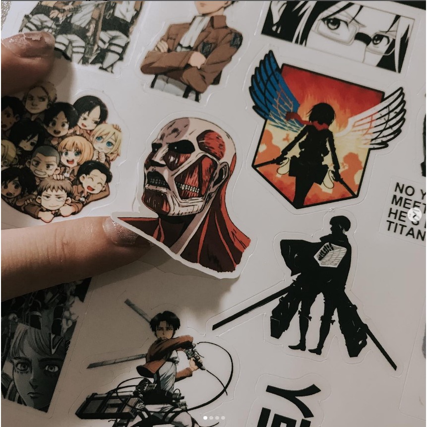 

Attack on Titan sticker pack 24 pcs (AOT, Levi, Eren, Mikasa)