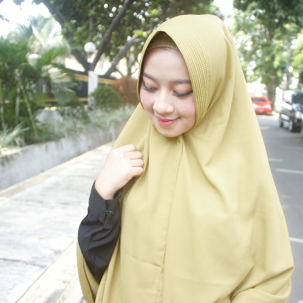 Jilbab Syari MARYAM Pet BERGO Jumbo Khimar bahan Wolfis Lembut grosir murah