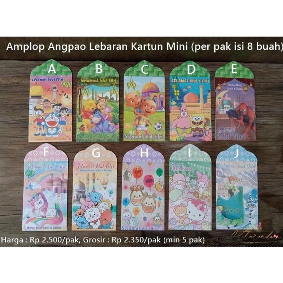 

ALB-233 : Amplop Angpao Lebaran Kartun Mini (per pak isi 8 buah) pitar33 Kualitas Baik