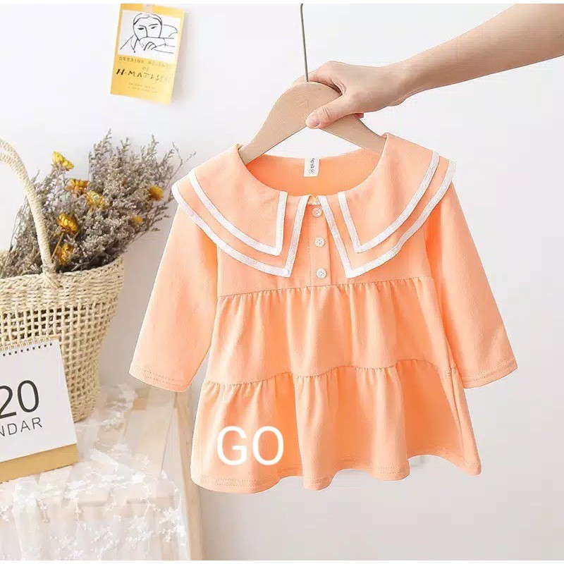 gos DRESS TAKASHI COLLAR 5889 EBV Baju Dress Anak Perempuan Import