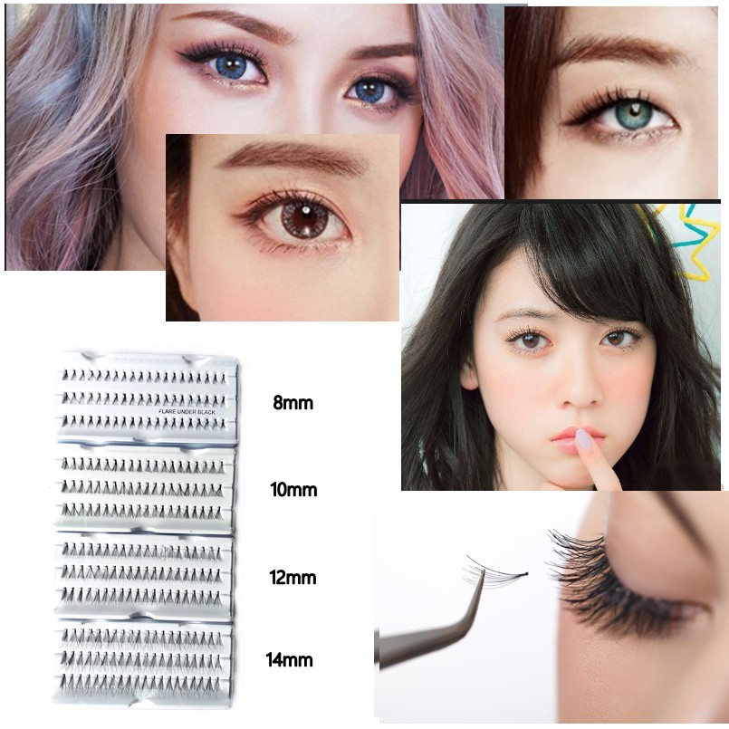 1 KOTAK ISI 60 PCS BULU MATA CABANG - INDIVIDUAL LASHES - Bulumata Human Hair - NATURAL