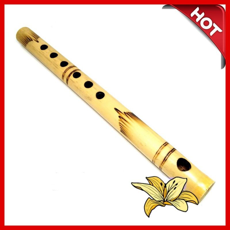 SULING DANGDUT SERULING ALAT MUSIK BAMBU SULING 6 LUBANG TIUP SAMPING (BISA COD)
