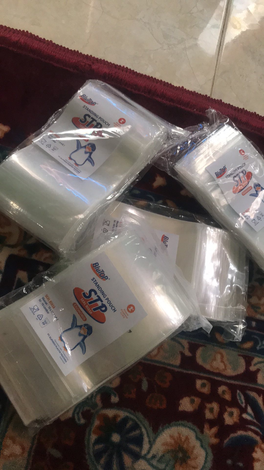 Plastik Pp Klip Standing Pouch Singel Seal/seal Kecil/seal Biasa Ukuran 10 Cm X 17 Cm