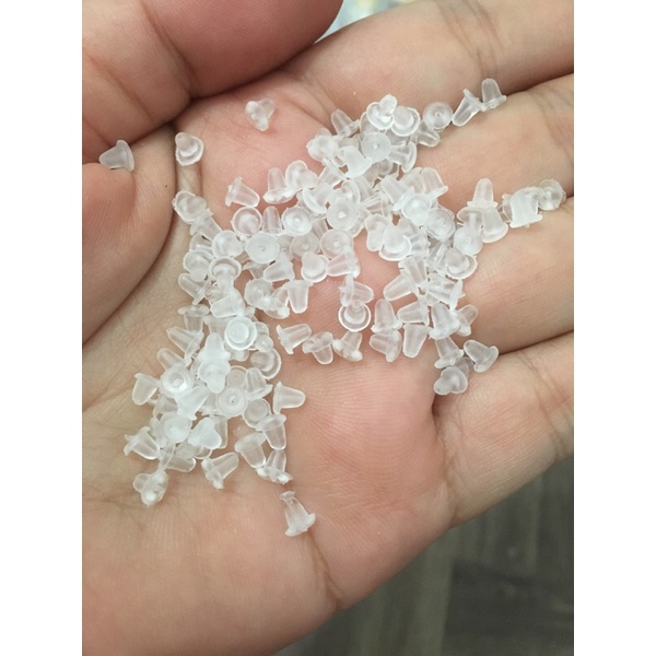 100 pcs Tutup Anting Giwang Pantat Anting Karet