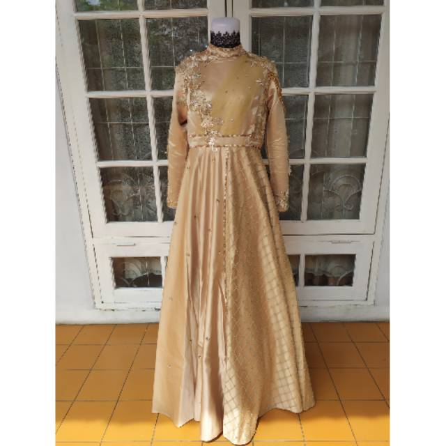 Baju Pengantin Wedding Dress Mewah Bridal Gold
