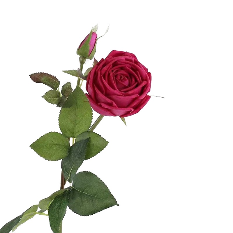 KKV - Sladko · 2-head Rose Irans. purple red Bunga Mawar Artifisial Palsu Tiruan