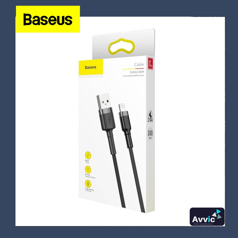 BASEUS Kabel Data Cafule Cable USB for Lightning Fast Charger 2.4A 1M