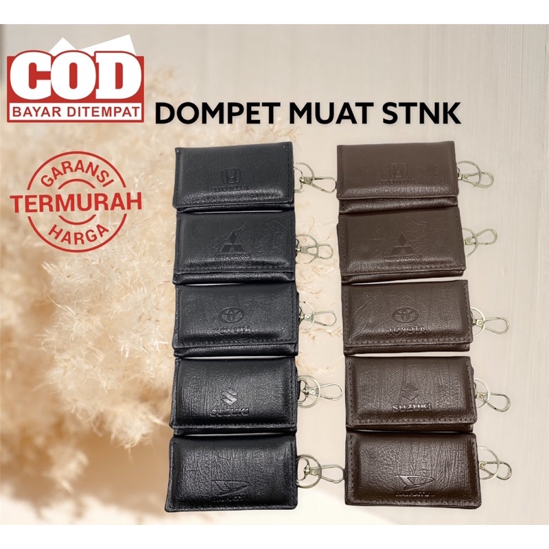 DOMPET KUNCI MUAT STNK DOMPER KUNCI MURAH MERIAH DOMPET KUNCI MOBIL KULIT SINTETIS DOMPET KUNCI STNK LIPAT 3 BAHAN SERAT GANTUNGAN KUNCI MOBIL MERK