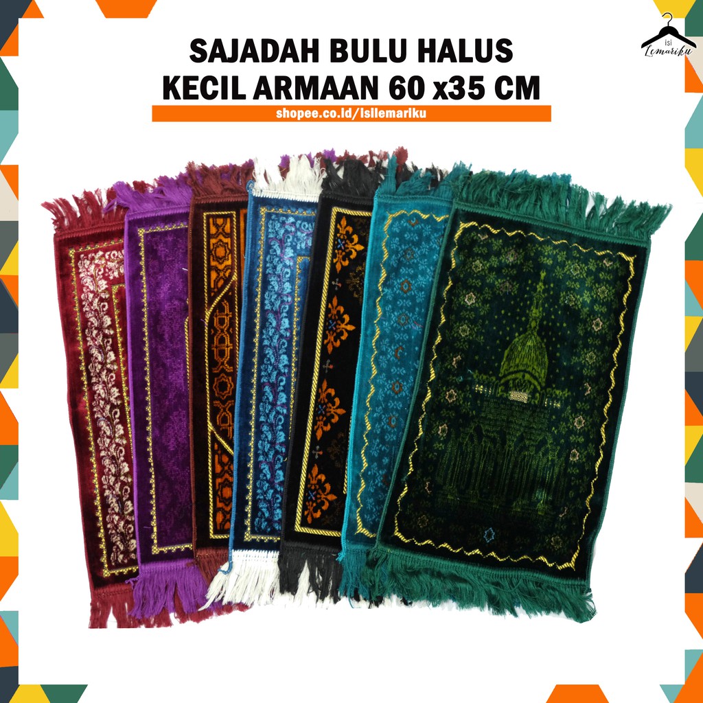 GROSIR/SABLON 60pcs Sajadah Muka ARMAAN / ARABIA KECIL / INTEKSA SA02 35x60cm