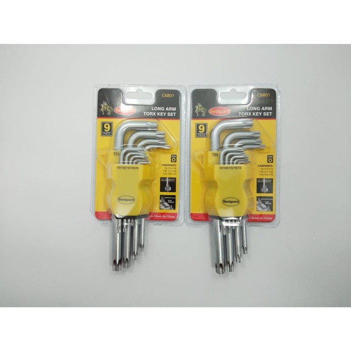 Kunci L ARM Long Bintang Pendek Set 9 PCS TORX KEY 6801