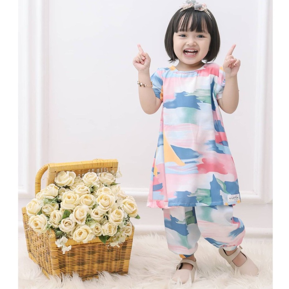 One Set Humaira Viola / Ready Size 2-3T