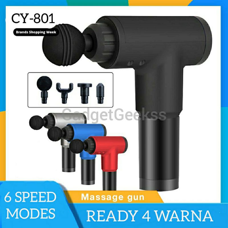 GG Massage Gun Muscle Massage Gun Alat Pijat Elektrik Getar