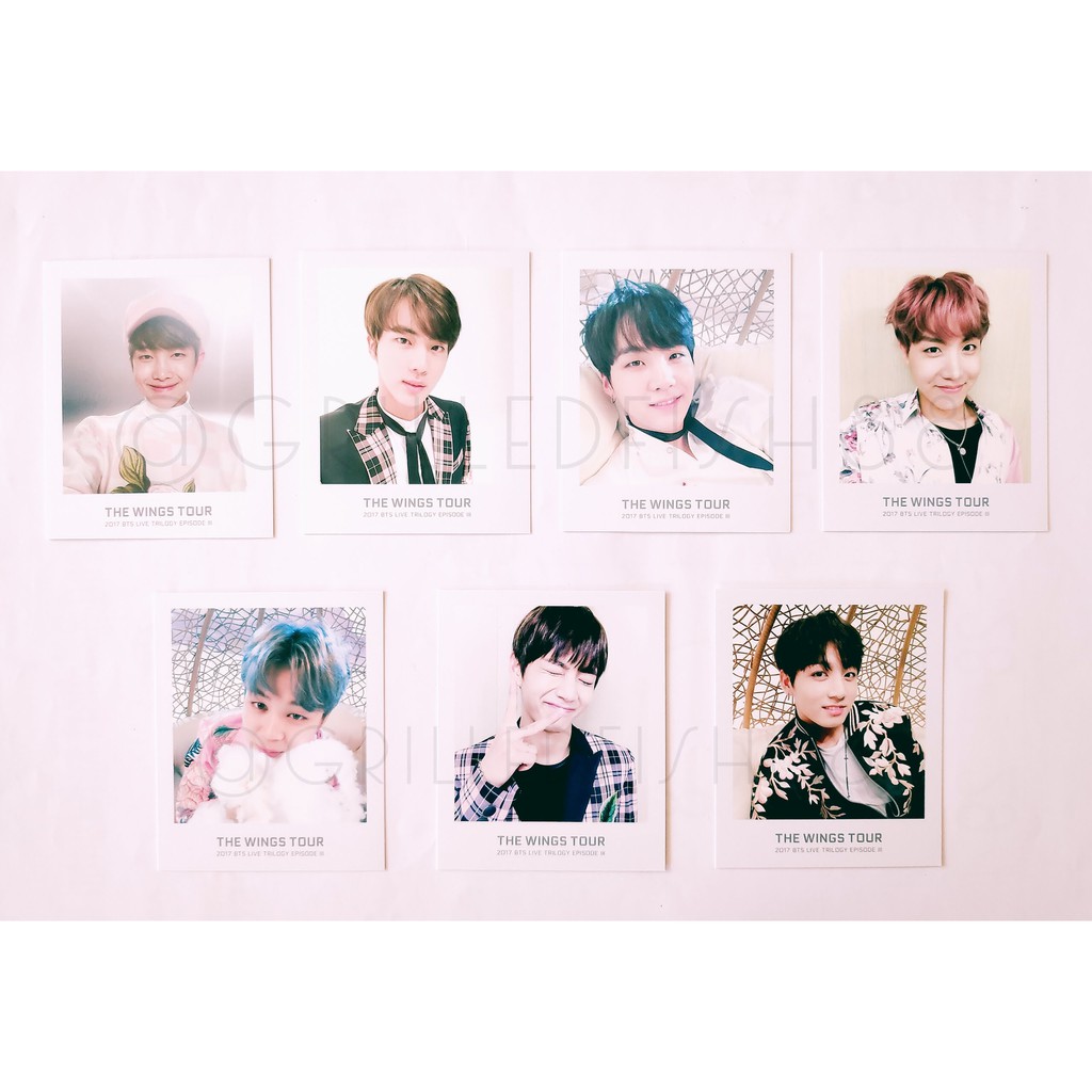 [CEK VARIASI] BTS WINGS Tour Ticket Album PC Photocard Polaroid| RM JIN SUGA J-HOPE JIMIN V JUNGKOOK