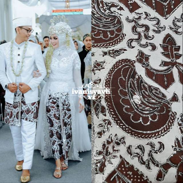 [1set] Sepasang Jarik + Blangkon Pengantin | Motif Lengkap