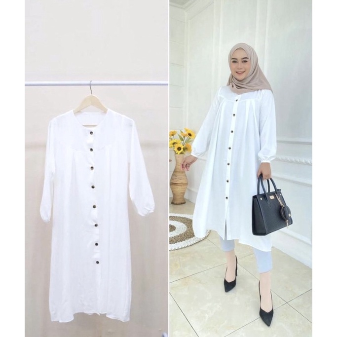 Tunik Shakilla Putih / Tunik Jumbo
