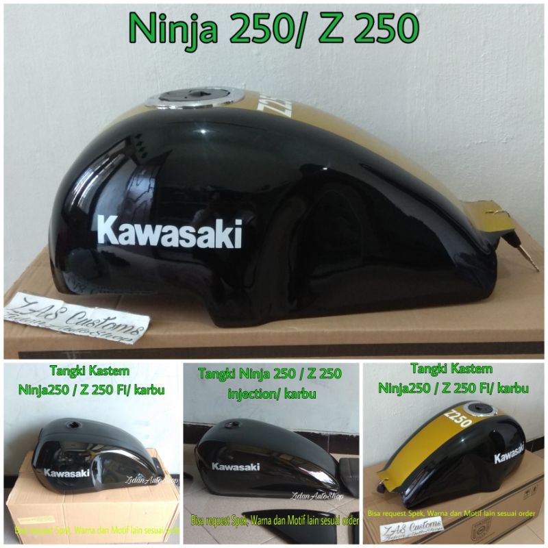 Tangki Ninja 250 atau Z 250 injeksi injection Ninja250 Z250 Karbu Karburator bisa request model warn