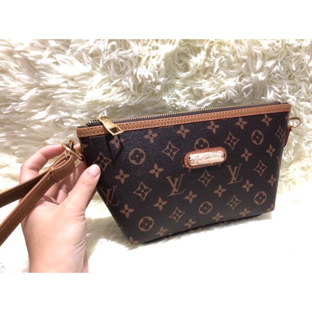 Clutch Wanita Pesta HANDBAG POUCH LV VALLEN SLEMPANG DOUBLE TALI BATAM Branded Bagus Hadiah Elegan P
