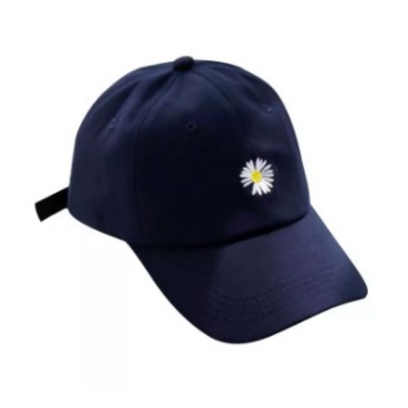 Topi Baseball Bordir Bunga Daisy Korean Style Hat