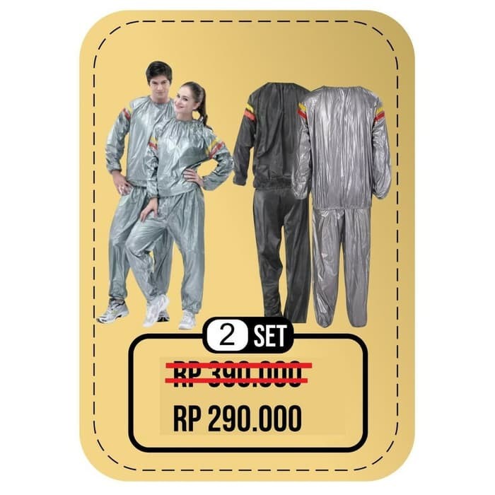 BAROKAH GAMIS FREE 1 SAUNA SUIT BUY 1 GET TWO baju sauna running sepeda bike sport