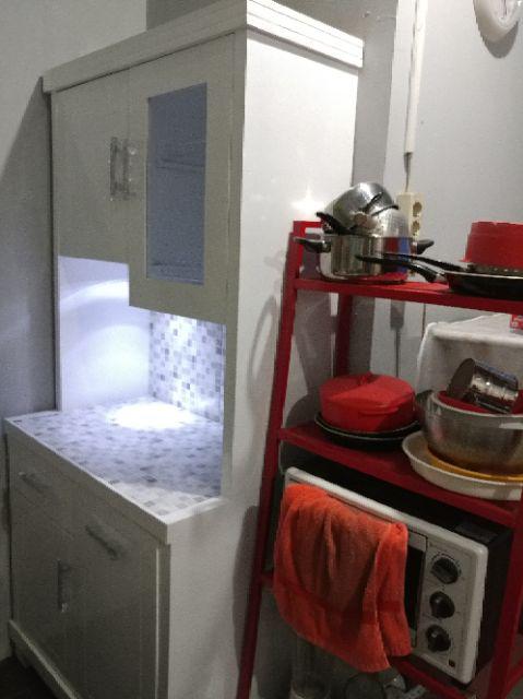 Promo! Lemari Dapur / Lemari Sayur / Rak Piring Kayu Minimalis 2 Pintu