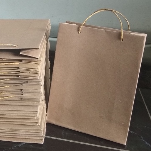 

Paperbag Polos Ukuran sedang 22x6x27 cm