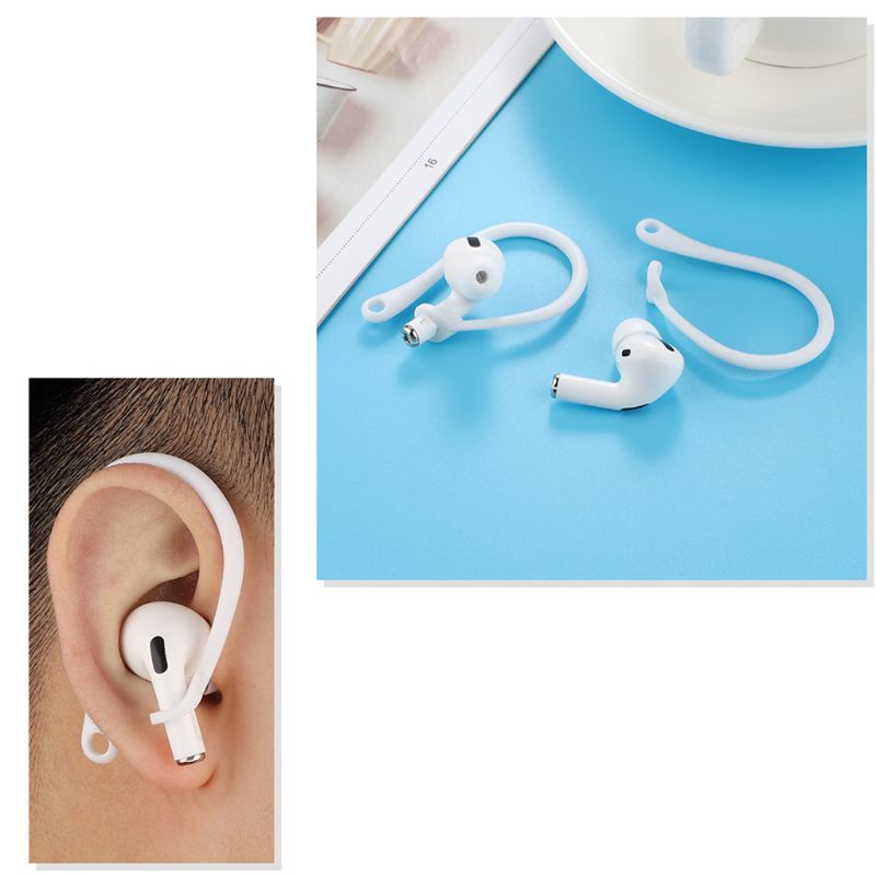 Bt 1pasang Earhook Anti Hilang Bahan Silikon Lembut Anti Jatuh Strap Tali Untuk Pro