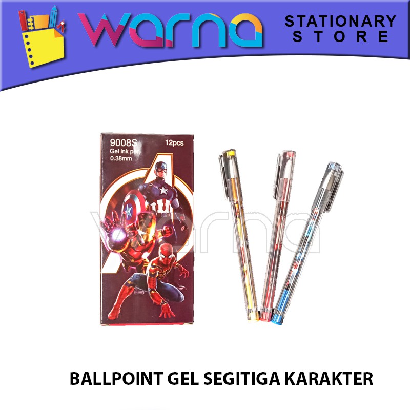 

PEN PULPEN BOLPEN BALLPOINT GEL SEGITIGA KARAKTER