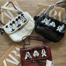 ZARA SHOULDER BAG MICKEY MOUSE / Tas Wanita ZARA