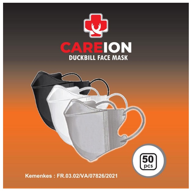 Masker DUCKBILL CAREION DEWASA  isi 50pcs