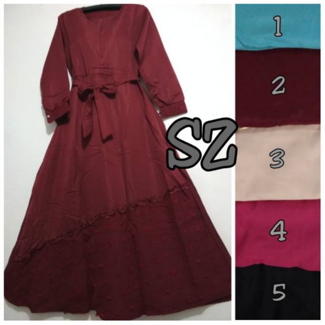 gamis baloteli rubiah / gamis baloteli polos / gamis baloteli syar'i / gamis baloteli