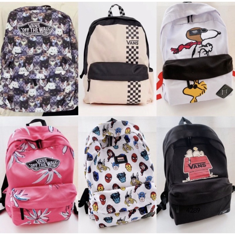 SALE Tas backpack Vans ori tas punggung import vans peanuts snoopy - spiderman