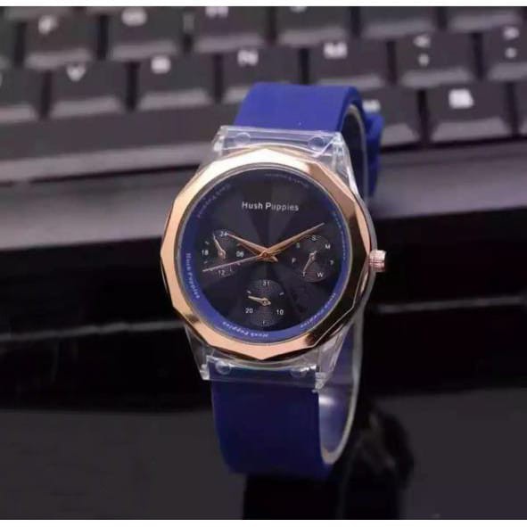 [DG] JAM TANGAN WANITA ELEGAN TERBARU 2021 HUSH PUPPIES OVAL CRONO OFF HIASAN HP-175