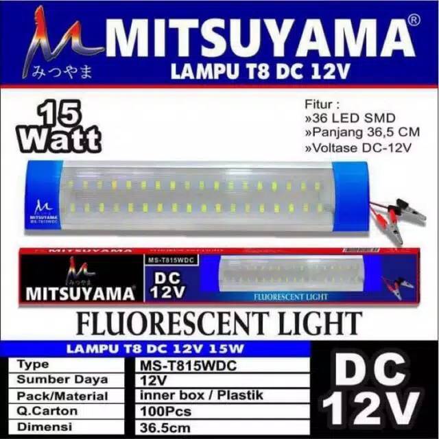 LAMPU AKI MITSUYAMA T815 DC PANJANG 15 WATT  12 v