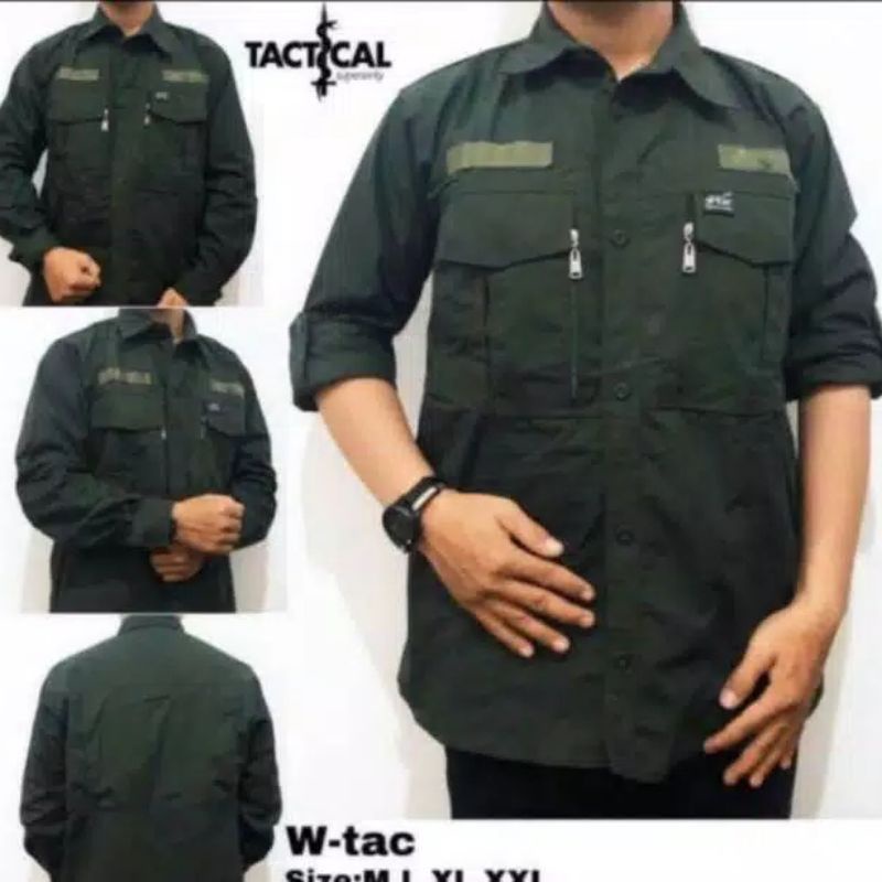 Kemeja tactical w tac lengan panjang sapety outdoor