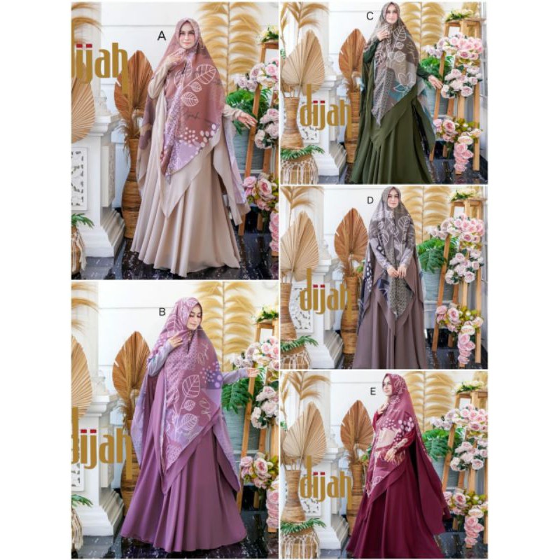 DIJAH 264 GAMIS SYARI PREMIUM SET SYAR'I TERBARU GAMIS CERUTY