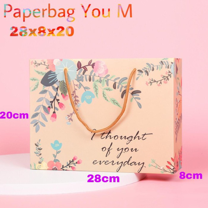 

PROMO Paperbag Kado tas Kertas goodie Bag Gift Bag Paperbag You M 28x8x20