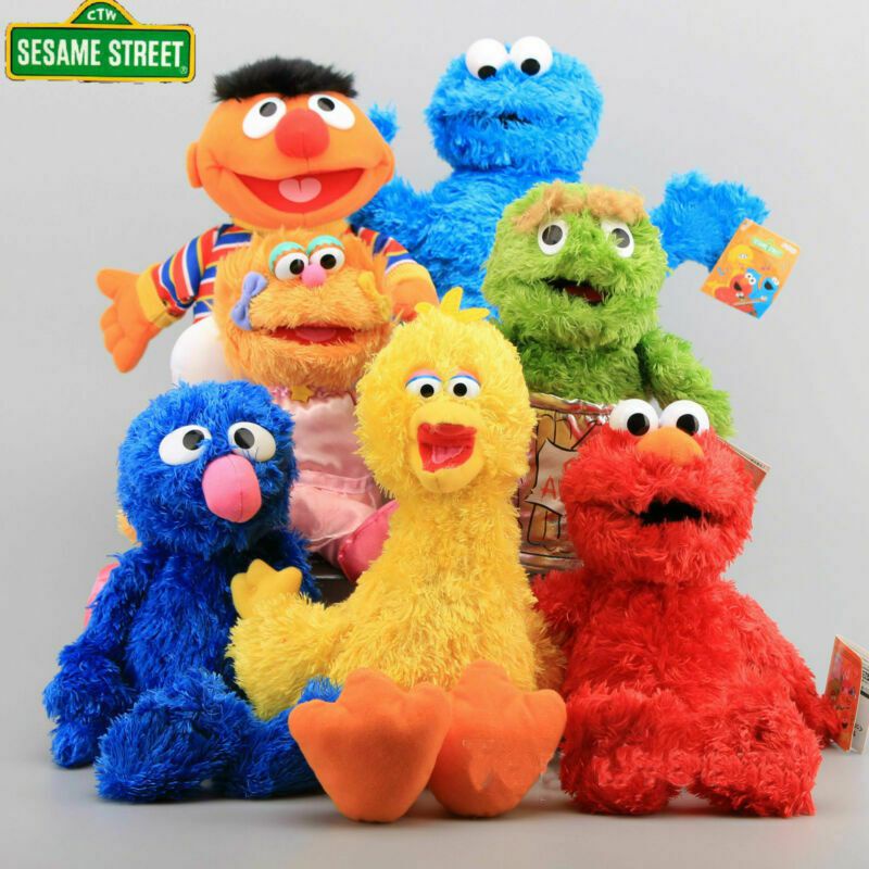 【New】Sesame Street Plush Elmo Zoe Ernie Oscar Cookie Grover Bird NWT Toys