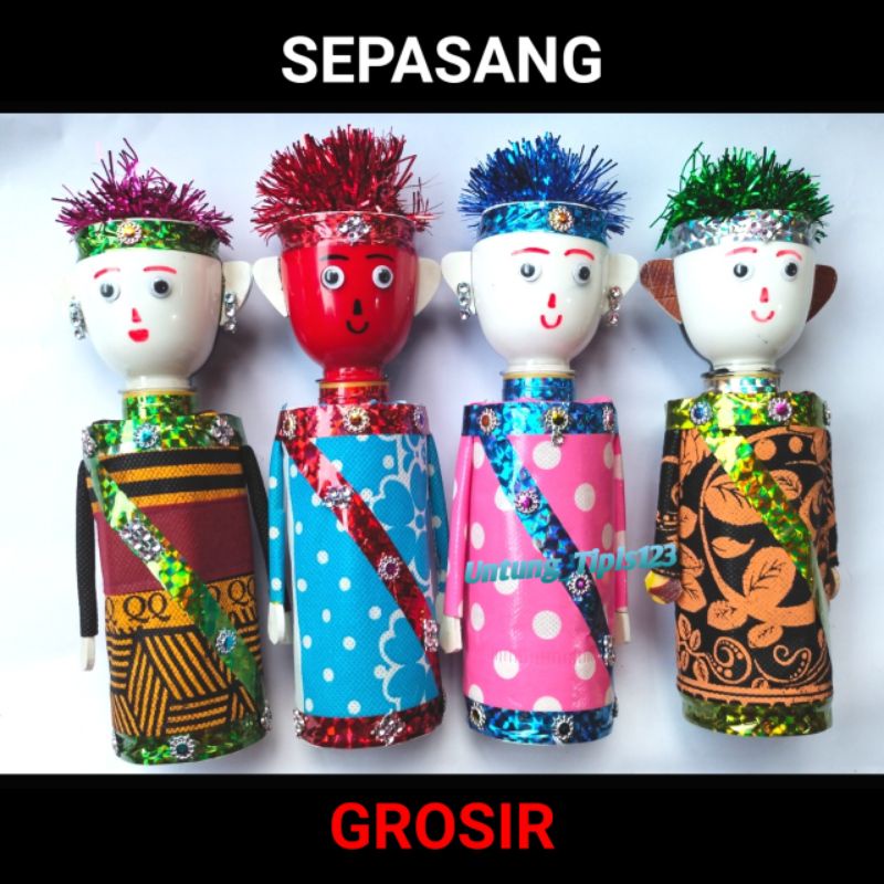 Mainan Boneka ondel-ondel khas betawi mainan anak tradisional Sepasang Mainan jadul