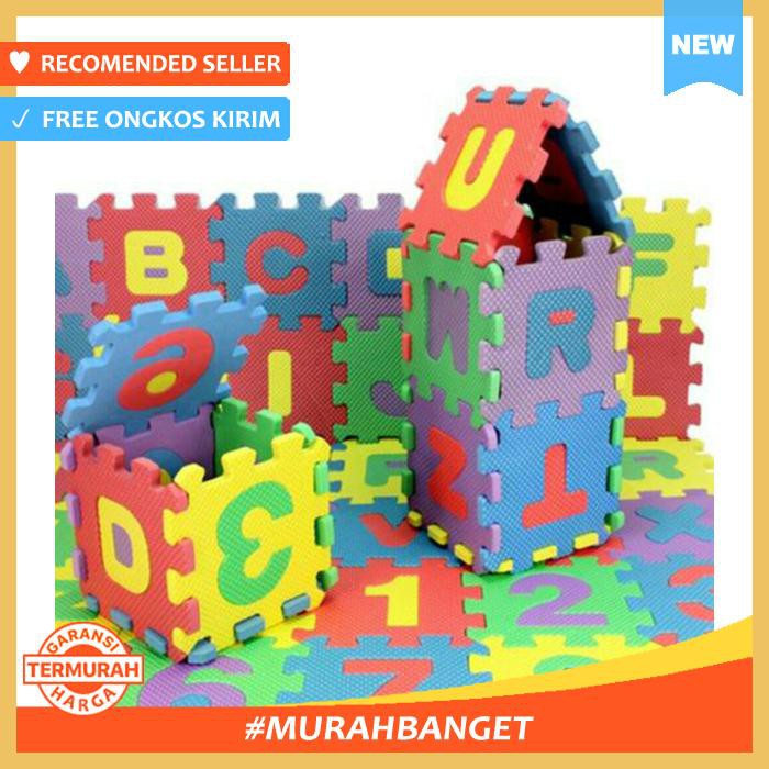 36PCS PUZZLE KARPET EVAMAT MINI ALPHABET ANGKA MAINAN EDUKASI/EDUKATIF