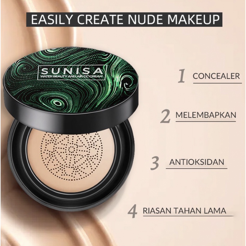 SUNISA Air Cushion BB Cream Foundation BB Cushion Kepala Jamur LA023