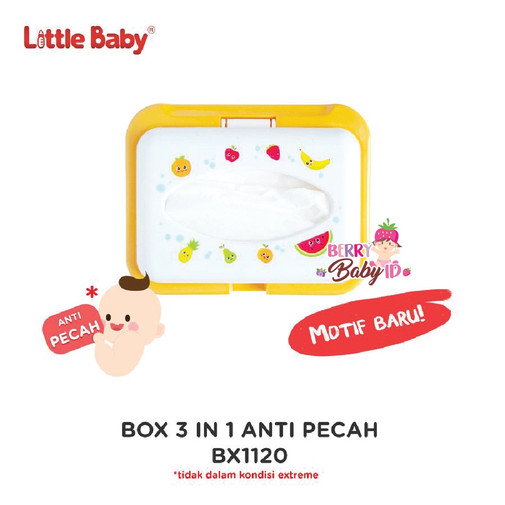Little Baby Box 3in1 Tempat Tisu Kapas Cottonbuds Bayi Paket Perawatan Bayi Berry Mart