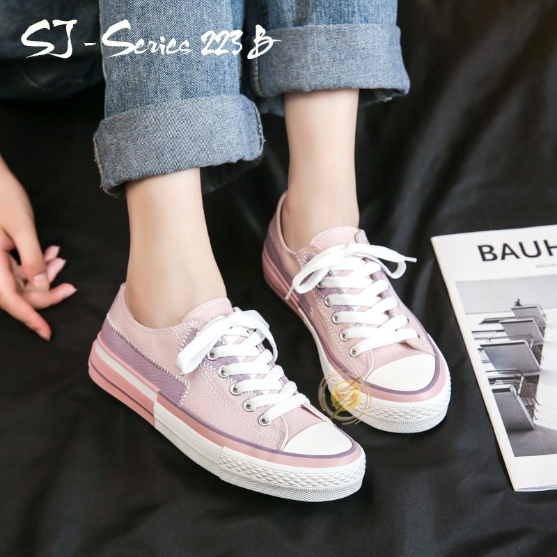 【Jwalk】(FREE BOX)  Sepatu Sneakers Wanita Casual Wear ala Korea Import Kualitas Super Premium - 223 B