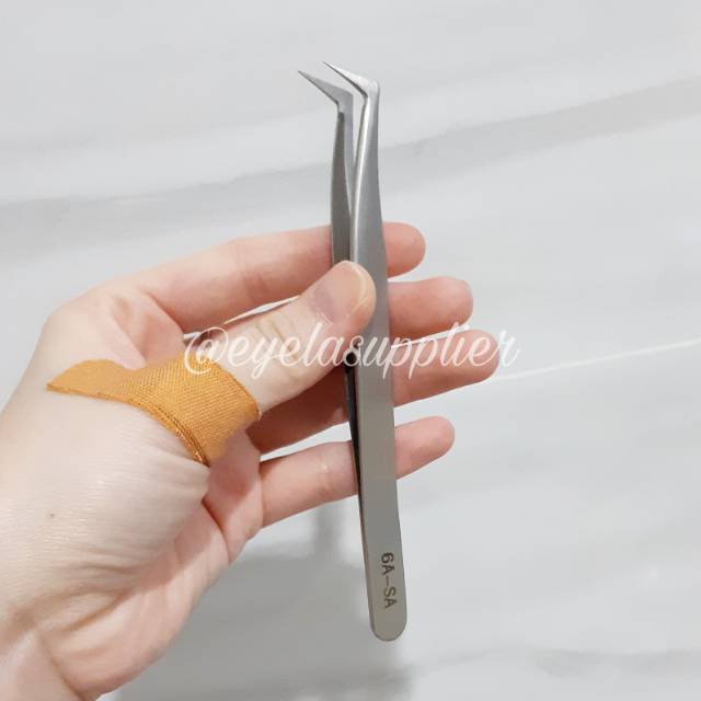 Pinset Russian Volume Tweezer 6A-SA Pinset Eyelash Extension Tanam Bulumata Sambung 3D 5D