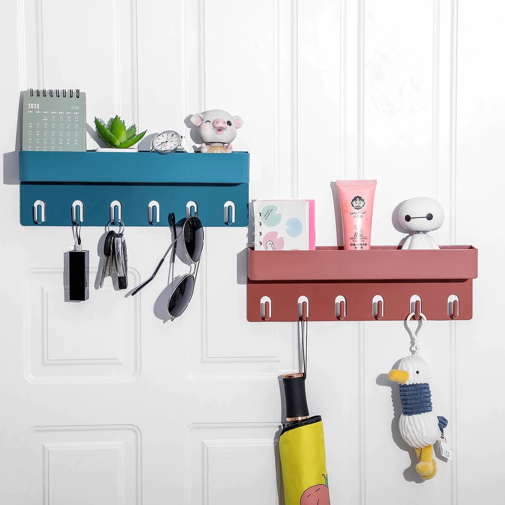 Rak Dinding gantung Tempel  Minimalis ambalan rak dinding Murah Hook Serbaguna Organizer  rak dinding dapur gantung Tempat Sabun Kamar Mandi Make Up Kosmetik bumbu Dapur masak Multifungsi Terbaru Perlengkapan Rumah Plastik Import Kuat vintage aesthetic