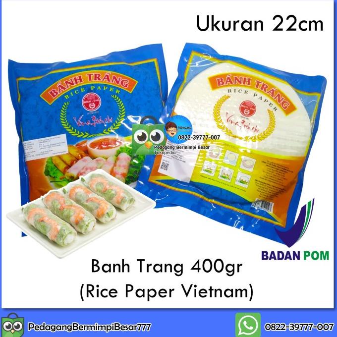 

~~~~~] Banh Trang Rice Paper 400gr 22inch | Kulit Lumpia Vietnam | Rice Paper