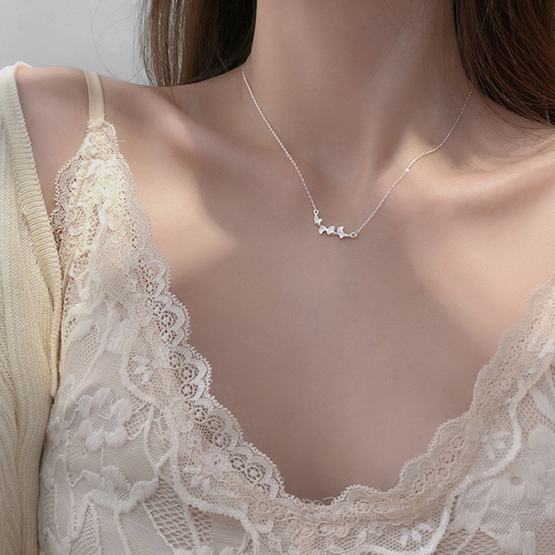 We Flower Kalung Rantai Liontin Daun Ginkgo Unik Warna Silver Untuk Wanita