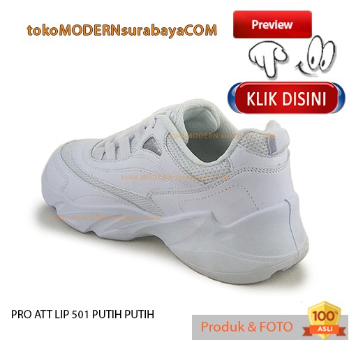 PRO ATT LIP 501 PUTIH PUTIH sepatu wanita casual sepatu sneakers