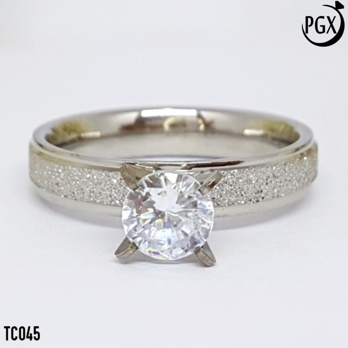 Cincin Couple Titanium Stainless Steel Anti Karat Awet Selamanya TC045