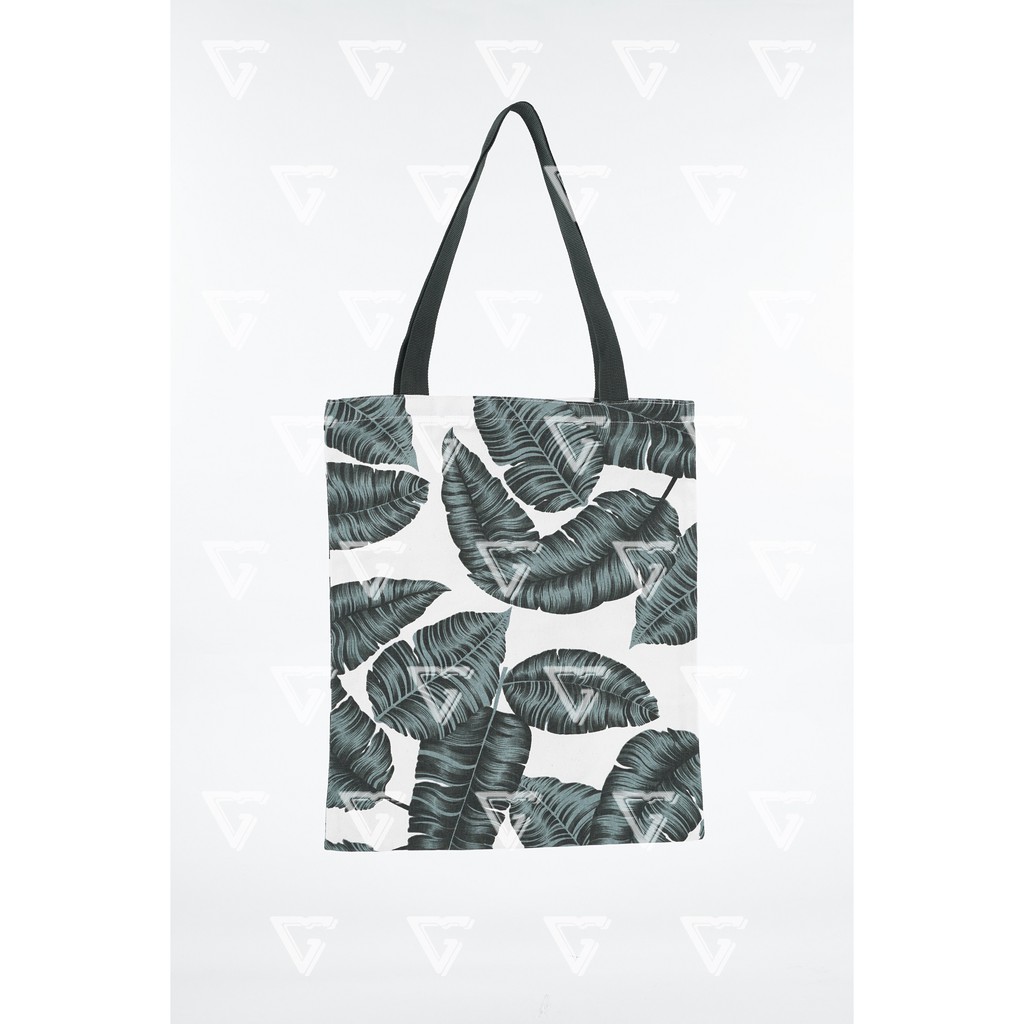 Totebag wanita / tote bag wanita kekinian 2021 kanvas motif Daun Pisang