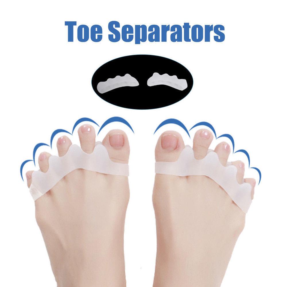 Preva 1pasang Silicone Toe Separator Valgus Relief Pain Align Toes Corrector